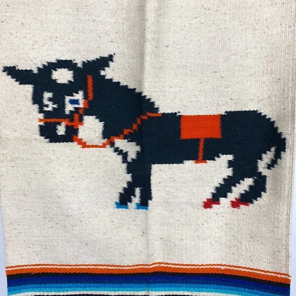Donkey Print Rug With Fringe